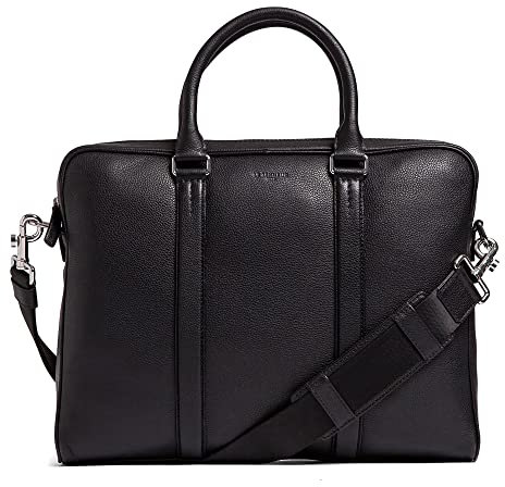 Le Tanneur, porte documents, sac ordinateur 17 pouces, en cuir, homme, poche moussée ordi, poches de rangement, malette, porté main, bandoulière, sac business, tavail