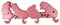 Gusseisen Wandgarderobe rosa Schwein 12 x 27 cm Garderobe Figur Deko GTT D38