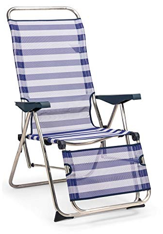 Solenny Faltbare Hängematte für den Garten, verstellbar, mit anatomischer Rückenlehne, 75 x 63 x 114 cm, 5 Positionen, waschbarer Stoff und Stabilisatoren für mehr Sicherheit