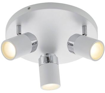 Lindby Strahler Kardo (Modern) in Weiß aus Metall (3 flammig, GU10) - Deckenlampe Deckenleuchte Lampe Spot Badezimmerleuchte