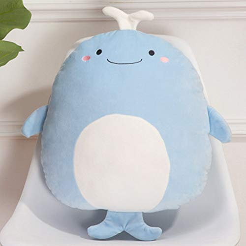 RAILONCH Tier Kissen Plüschtier Stofftier Kuscheltier Cartoon Kissen Süß Dinosaurier Geschenk Unisex Kuscheltier (Wal)