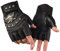 IPENNY Unisex Halbfinger Fahrradhandschuhe Nietbolzen PU-Leder Handschuhe Schädel Persönlichkeit Mode Fäustlinge Outdoor-Ausrüstung Reithandschuhe Niete