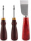LUTER 2 Piezas Biseladora De Borde De Cuero (1 mm 1.5 mm) y 1 Pieza Cuchillo De Corte De Cuero Cuchillo De Corte Herramientas De Mango De Madera Para Manualidades De Cuero De Bricolaje