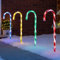 Christow Candy Cane Christmas Lights, Outdoor Path Stake Decorations, Flashing LED, Battery Operated with Timer, Set of 4 x 58cm (Multi Coloured)