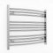 700mm Wide Chrome Heated Towel Rail Radiator Curved and Flat For Bathroom Designer UK (700mm x 600mm (h) Curved)