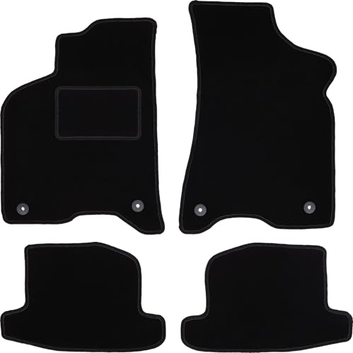 Wielganizator Automatte – Passend für Seat Arosa Schrägheck 1997-2005 – Velours – Autozubehör - Auto Fußmatten – Fußmatte Auto – 4-teilig - schwarz