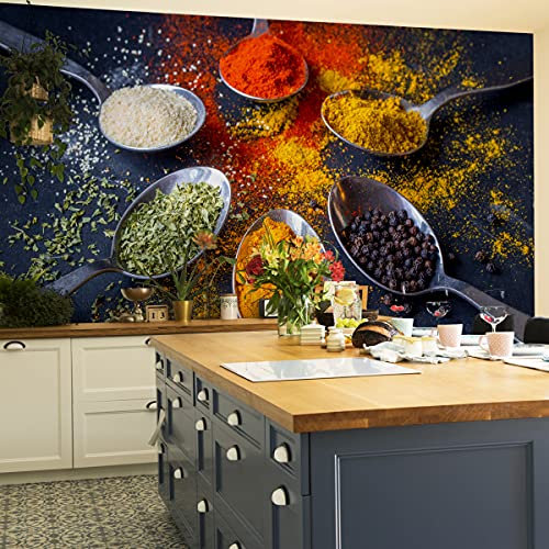 Muralo Fabelhafte Vlies Fototapete 315x210 Esszimmer Bunte GEWÜRZE Moderne Tapete Küche Restaurant Wandbilder Wandtapete XXL Luxus Abstrakt Br. 315 cm x Hö. 210 cm