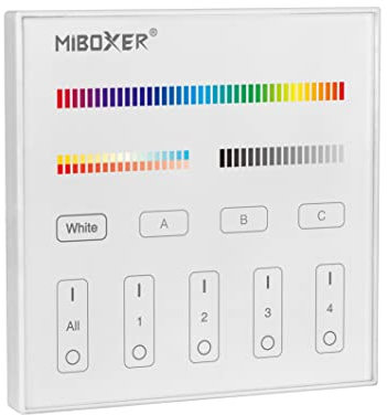 LIGHTEU, Miboxer DALI RGB/RGBW/RGBCCT Pannello touch 3 in 1 con display LED DP3S (DT8)