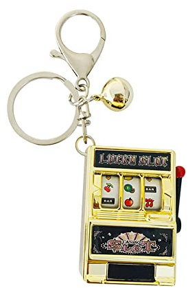 ARFUKA Schlüsselanhänger Edelstahl Fruit Machine Slot Anhänger Autoschlüsselanhänger Schlüsselringe Schlüsselbund Keychain Geburtstaggeschenke für Damen und Herren
