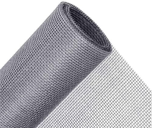 Tela mosquitera por Metros, Tela mosquitera para Puerta y Ventana, Tela mosquitera Fibra DE Vidrio, mosquiteras tamaño a Elegir, mosquitera 100/150cm Ancho y Largo a Elegir (100 x 200 cm, Gris)