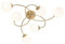 Qazqa - Moderne Deckenleuchte I Deckenlampe I Lampe I Leuchte Gold I Messing mit Opalglas 6 Lichter - Athens I Wohnzimmer I Schlafzimmer - Stahl Rund - LED geeignet G9