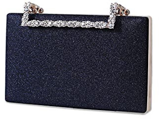CORIOS Clutch Damen Glitzer Abendtasche Funkelnd Schultertasche Hochzeit Brautbörse Handtasche Glänzend Umhängetasche Cocktail Party Abschlussball Tasche für Frauen Dunkelviolett