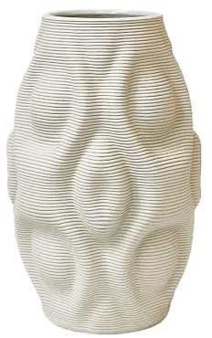 Vase Ripple en céramique avec impression 3D