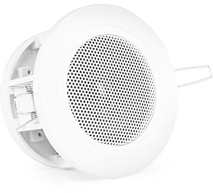 Power Dynamics CSBA3L Small Ceiling Speaker 3 Compact Speaker 30W 8 Ohm Low Impedance with Easy Spring Fit Mounting for Home & Commercial In Ceiling Audio Systems White
