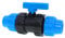 AIMEKE Valvola A Sfera Per Tubo In PE Da 25 Mm Connettore A Morsetto In Plastica Raccordo In PP Valvola A Sfera Per Tubo A 2 Vie Per Tubo In Pe Da 25 Mm (Blu)