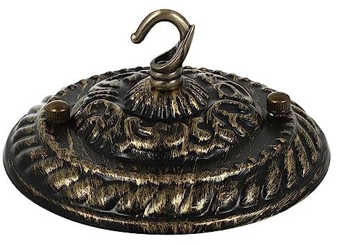 Lurrose Deckenplatten Deckenrosette mit Haken für Lampen Deckenhaken Vintage Pendelleuchte Kronleuchter Aufhängung Haken Hängeleuchte Deckenlampe Halterung Befestigung Haken