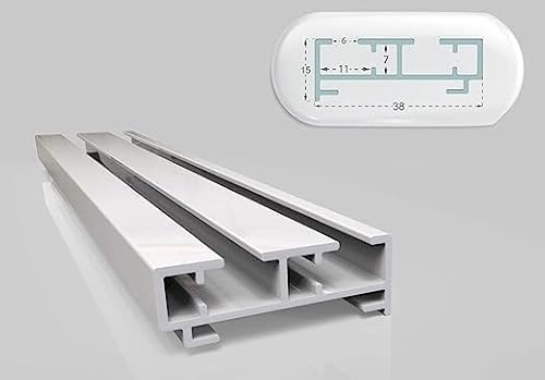ALOHA Gardinenschiene nach Maß aus Aluminium, RIO 305cm - 600cm | Deckenbefestigung, 1, 2, 3, 4-läufig, Für Schiebevorhänge