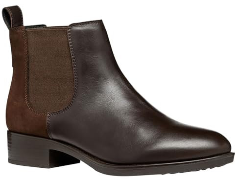 Geox D Felicity B, Stivale alla Caviglia Donna, Marrone Scuro, 38 EU