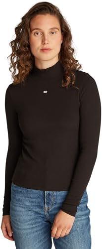 Tommy Jeans Damen Langarmshirt Essential Mock-Kragen