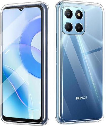 Oprimio Kristallklar Hülle für Honor 70 Lite / X6 / X8 5G [Silikon Hülle] [%100 Durchsichtig] [Deutsche Material] Ultra Dünne Klar Handyhülle für Honor 70 Lite - X6 - X8 5G (Nicht für X8 4G)