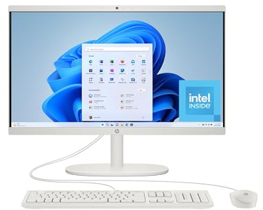 HP 22 inch All-in-One Desktop PC, FHD Display, Intel N200, 8 GB RAM, 256 GB SSD, Intel UHD Graphics, Windows 11 Home, 22-dg0012 (2024)