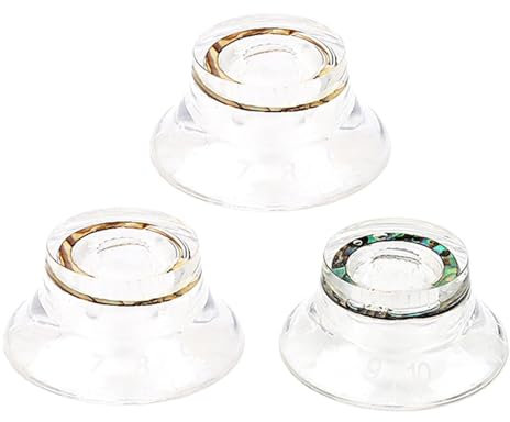 Generic 3 stück Glocke Knöpfe Transparent Ton Volumen Control Knöpfe für Elektrische Guitarr