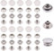 TRKETK 80 Stück Druckknopf Set, Federdruckknöpfe Edelstahl Druckknopfkappe 15 mm Robuster Messing Leinen Druckknopf Rostfreie Druckknöpfe für Kleidung Bootstasche Leder DIY-Handwerk