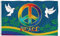 Bandiera della Pace Mondiale, Bandiera della Pace in Poliestere Grande 9,1 X 1,5 M, Bandiera della Pace a Doppia Faccia con Occhielli in Ottone per la Decorazione di Banner per (A)