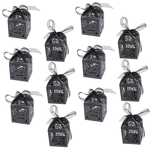 KOMBIUDA 50stücke Halloween Papierboxen Für Süßigkeiten Kürbis Und Spinnennetz-design Für Partys Und Hochzeiten Aufbewahrung Für Leckereien Und