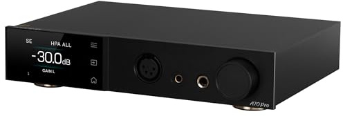 TOPPING A70 Pro Headphone Amp & Preamp – 17000mWx2 Power Output, T'ang-ku-la Module, 147dB Dynamic Range, 8 Volume Memories, Precise R2R Volume Control, Low Distortion Output (Black)