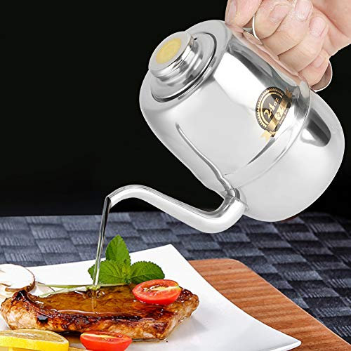 Bidon d'huile et de vinaigre en acier inoxydable – Distributeur d'épices – Idéal pour une utilisation dans la cuisine à la maison et au restaurant (700 ml)