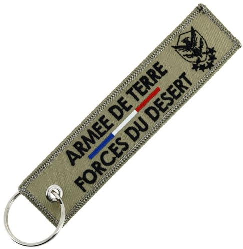 CLJ - Porte-clés - Armée de Terre - Forces du Désert - Beige sable du désert - Militaire - Saharien