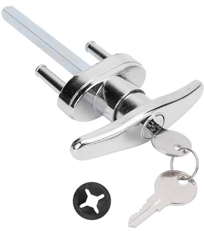 Serratura Universale con Maniglia a T, Serratura di Ricambio con Maniglia a T per Porta del Garage, Lega di Zinco, 2 Chiavi Incluse, Adatta per Tappi per Camion, Coperture per
