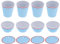 12 teile/satz Melamin Geschirr Hellblau Punkt Tasse Schüssel Teller Set für Home Restaurant Küche