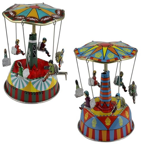 Freak Scene Blechspielzeug Karussell mit Musik Modell 02 La Vie en Rose Spieluhr Musical Carousel Blechkarussell