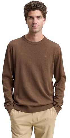 TOM TAILOR Maglione da Uomo, 38678 - Talpa Scuro Melange, XS