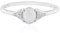 Äthiopischer Welo-Opal Ring aus 925 Sterling Silber mit Zirkonen, 0,342 ct - Eleganter Damenring mit farbenfrohem Opal-Cabochon und funkelnden Akzenten