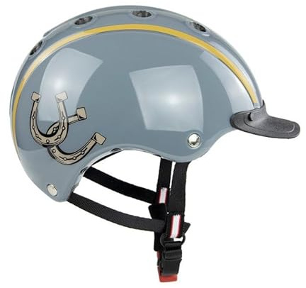 Casco Reithelm Skihelm Radhelm Nori Kinder Glückspferd grau, Größe:S