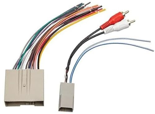 Pizgear Replacement with, ford, for F-150, F250, for Lincoln, for Mercury, 2003-2013 Stereo Radio Wire Harness Head Unit Video RCA Adapter Amp Power Input Connector audio system harness plug