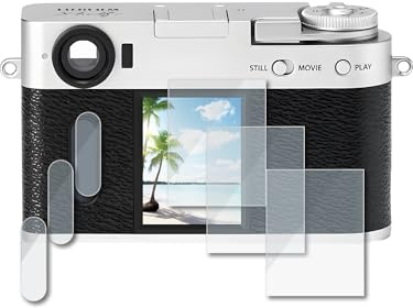 iDaPro Protecteur d'écran pour Fujifilm X-Half/X-HF1 en verre trempé [3 pièces] + sous-écran Fuji X Half [3 pièces], dureté 9H | Anti-rayures | Sans bulles | Installation facile