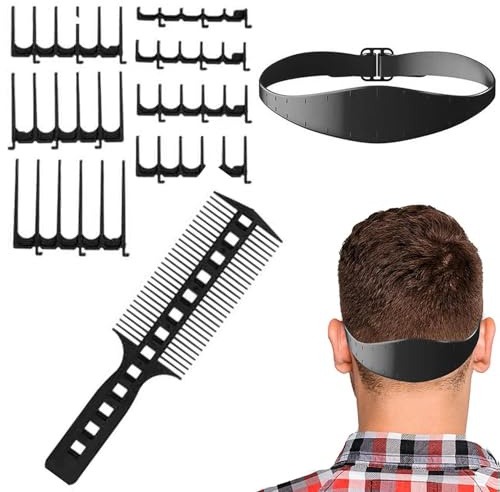 Haarschneideführung, professionelles Haarschneide-Set für Herren | Fade Comb Hairband, Kammzähne, Zubehör für eine perfekte Rasur am Dekolleté