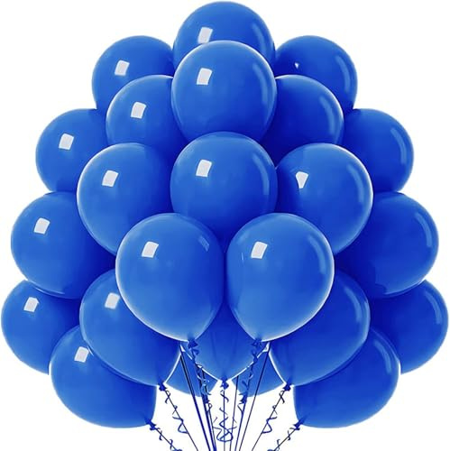 Gleemix 20 Stück Luftballons Blau, 10 Zoll Blaue Luftballons, Luftballons Dunkelblau, Ballons Blau für Geburtstag und Party Deko