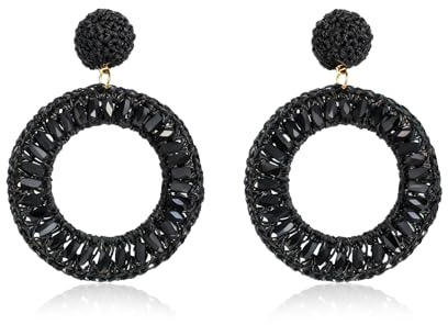 Große Boho Ohrringe Hängend für Damen Elegante Statement Ohrringe Handgemachte Perlenohrringe Eleganter Schmuck für Party Hochzeit und Geschenke