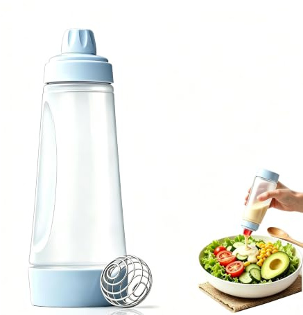 UV STYLISH Quetschflasche Saucenflasche mit Mischkugel | Geeignet für Ketchup, Senf, Dressings, Soßen sowie Waffel‑ und Pfannkuchenteig, praktisch für Küche und Grill