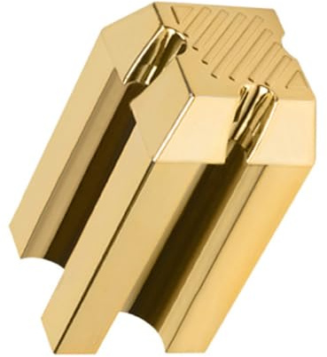 Vaguelly Vierseitiger Anspitzer aus Kunststoff für Augenbrauen und Kajalstifte in Gold, praktisch, tragbar und leicht, entwickelt für präzises Spitzen und professionelle Anwendung