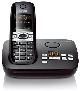 Gigaset CX610A ISDN Dect-Schnurlostelefon mit Anrufbeantworter für den ISDN Anschluß, Babyphonefunktion, schwarz