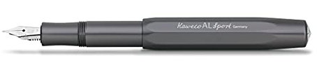 Kaweco AL SPORT Fountain Pen Anthracite I Premium Fountain Pen for Ink Cartridges I Exclusive Fountain Pen 13 cm I Nib: EF (Extra Fine)