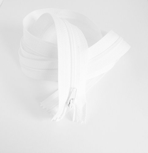 Reißverschluß für Bettwäsche Kunststoff nicht teilbar 135 cm weiß