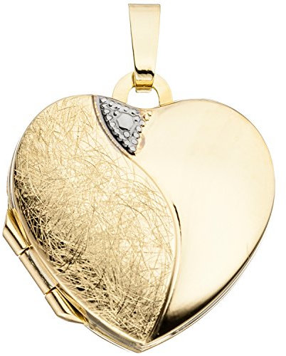 Jobo Damen-Medaillon Herz aus 8 Karat 333 Gold zum Öffnen für 2 Fotos