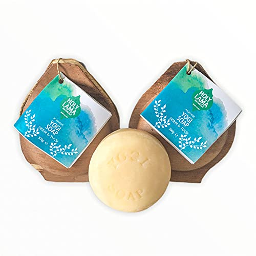 Holy Lama Natural Handmade Ayurvedic Neem & Tulsi Vegan Soap for Hand & Body - Yogi